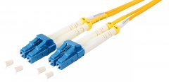 Duplex Patchkabel LC/LC, OS1/OS2, 9/125µm, gelb, 1,0 m - Singlemode 9/125µm, LSZH, LWL Glasfaser