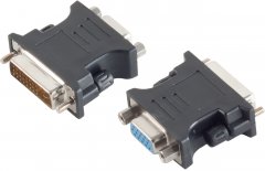 DVI-D \(24+1\) Adapter auf VGA-Buchse, PVC, schwarz - DVI-I auf VGA Adapter, 24+5 auf 15-pol HDD