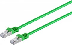 Cat.7 Patchkabel, PIMF/S-FTP, grün, 10 m, RJ-45, 10-Gbit/s-Netzwerk - 600MHz, 10-Gbit/s, S/FTP PIMF,
