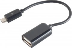 USB Micro-B OTG Adapter Micro-B Stecker auf USB-A Buchse USB 2.0 schwarz - OTG, Micro-B Stecker auf