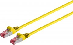 Patchkabel Cat.6A, S/FTP, PIMF, LSZH, gelb, 0,5 m, RJ-45 - Cat.6 Patchkabel slim, U/UTP, 250MHz, Gig