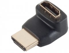 HDMI-Winkeladapter, Stecker/Buchse, Abgang oben, vergoldet - HDMI-Winkeladapter Stecker/Buchse
