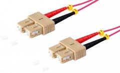 Duplex Patchkabel SC/SC, OM4, 50/125�m, violett, 5,0 m - Multimode 50/125�m, LSZH, LWL Glasfaser