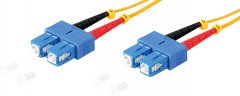 Duplex Patchkabel SC/SC, OS1/OS2, 9/125�m, gelb, 10 m - Singlemode 9/125�m, LSZH, LWL Glasfaser