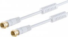 F-Stecker/ F-Stecker CP Ferrit verg. >110 dB 2,5m - SAT F-Stecker/F-Stecker CP Ferrit vergoldet
