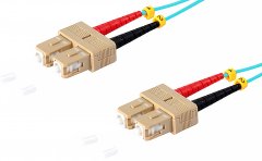 Duplex Patchkabel SC/SC, OM3, 50/125�m, aqua, 5,0 m - Multimode 50/125�m, LSZH, LWL Glasfaser