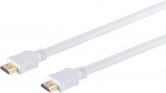 HDMI Kabel, verg, Nylon, weiß, 10m - HDMI-A Stecker auf HDMI-A Stecker, 4K (60Hz), HDCP 2.2