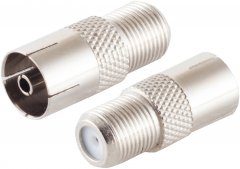 IEC-Buchse auf F-Buchse, EC - TV IEC-Buchse auf F-Buchse Adapter, DVB-T auf SAT, Koaxial