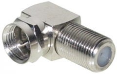 F-Winkeladapter, F-Stecker / F-Buchse - SAT F-Winkeladapter, F-Stecker auf F-Buchse, DVB-S