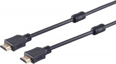 HDMI Kabel, 4K, verg, Ferrit, schwarz 2m - HDMI-A Stecker auf HDMI-A Stecker, 4K (60Hz), HDCP 2.2