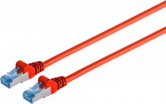 Patchkabel Cat.6A, S/FTP, PIMF, rot, 2,0 m, 2 × RJ-45, für 10-Gbit/s-Netzwerkverkabelung.