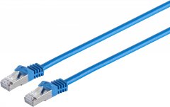 Cat.7 Patchkabel, PIMF/S-FTP, blau, 1,5 m, RJ-45, 10-Gbit/s-Netzwerk - 600MHz, 10-Gbit/s, S/FTP PIMF