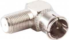 F-Stecker auf Cinchkupplung - SAT auf Cinch Adapter, F-Stecker auf Cinch-Kupplung, Koaxial RCA