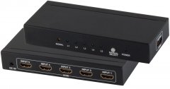 HDMI Umschalter 5x1, Metall, 4K30Hz, schwarz - 4K \(30Hz\), 2:2, HDCP 1.4, An diesem HDMI Umschalter�