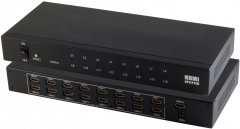 HDMI Verteiler 1x16, Metall, 4K30Hz, schwarz - 4K \(30Hz\), 2:2, HDCP 1.4, Mit diesem HDMI-Verteiler�