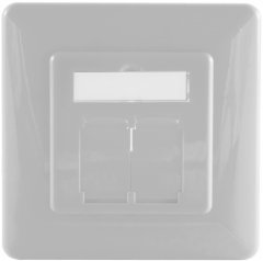 Abdeckrahmen inkl. Zentralstück, perl-weiß, für Standard-UP-Dosen 80 × 80 mm - für UP-Dose 80×80mm