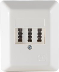 Telefon-Anschlu�dose TAE NFF, NFF, 1 Amtsleitung, Aufputz, wei� - TAE-Dose NFF, 1 Amtsleitung