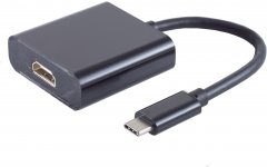 USB-C Adapter HDMI-A Buchse DP Alt Mode 4K 60Hz ABS vergoldet schwarz 10cm - Adapter 8-Pin auf 3,5mm