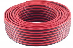 Lautsprecherkabel, 2 x 1,5mm², rot/schwarz, 25m, rot-schwarz - PVC, 48 x 0, Kupfergemisch
