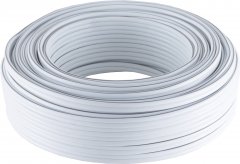Lautsprecherkabel, 2 x 2,5mm², weiß, 10m - PVC, 50 x 0, Kupfergemisch, Litze / flexibel (stranded)
