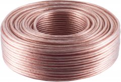 Lautsprecherkabel, 2 x 4mm², transparent, 50m - PVC, 56 x 0, Kupfergemisch, Setzen Sie diese Kabel…