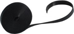 Klettband 19 mm Schwarz 3 m Nylon Polyester wiederverwendbar Kabelmanagement - Klettstreifen