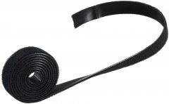 Klettband 14 mm Schwarz 1 m Nylon Polyester wiederverwendbar Kabelmanagement - Klettstreifen