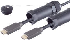 AOC HDMI 2.0 Armored Glasfaser 4K 60Hz 18Gbit/s Stahldrahtarmierung HDR10 ARC robust 10 m