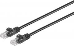 RJ45 Patchkabel CAT 7 Rohkabel UTP schwarz 0,25m - PVC, RJ45 Stecker auf RJ45 Stecker (8P8C)