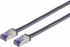 Patchkabel Cat. 6A SuperFlex S/FTP, schwarz, 10m - Soft-PVC, RJ-45 Stecker auf RJ-45 Stecker