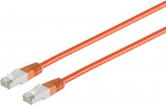 Patchkabel Cat.5E, SF/UTP, orange, 1 m, RJ-45, Netzwerkverkabelung - 100MHz, Fast Ethernet, RJ45