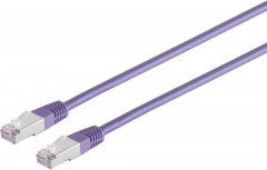 Patchkabel Cat.5E, SF/UTP, violett, 2 m, RJ-45, Netzwerkverkabelung - 100MHz, Fast Ethernet, RJ45