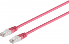Patchkabel Cat.5E, SF/UTP, magenta, 5 m, RJ-45, Netzwerkverkabelung - 100MHz, Fast Ethernet, RJ45