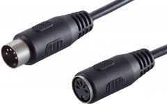 DIN Verl�ngerung- 5-pol. Stecker/ Buchse 2,5m - 5-pol DIN-Stecker - 5-pol DIN-Kupplung, vergossen