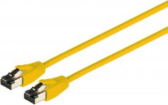 Patchkabel CAT 8.1 F/FTP LSZH gelb 15m - RJ45 Stecker auf RJ45 Stecker (8P8C), EIA/TIA 568B