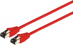 Patchkabel CAT 8.1 F/FTP LSZH rot 2m - RJ45 Stecker auf RJ45 Stecker (8P8C), EIA/TIA 568B - F/FTP