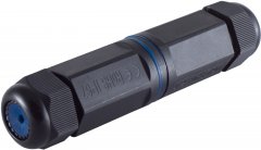 RJ45 Verbinder CAT 6, IP68, Outdoor, schwarz - STP, RJ45 Buchse auf RJ45 Buchse, 8 \(1:1\) - Cat. 6