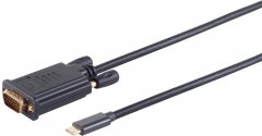USB-C Adapterkabel, VGA, 1080p, 3m - USB-C Stecker auf VGA Buchse, 1920x1080 (60Hz) - HDCP 1.4