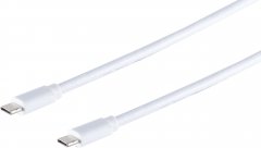USB-C Verbindungskabel USB 3.1 Gen 2 SuperSpeed 10Gbps PD 60W weiß 1,5m - USB-C 3.1 Gen 2