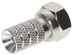 F-Stecker, 4,0mm, VE 5 St�ck - SAT F-Stecker, Schraubmontage, 4,0mm Kabel, DVB-S Koaxialkabel