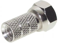 F-Stecker, 5,2mm, VE 5 St�ck - F-Stecker, Kunststoffh�lse, crimpen, 75 Ohm, SAT - F-Stecker 5,2mm