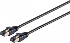 Patchkabel CAT 8.1 F/FTP LSZH schwarz 5m - RJ45 Stecker auf RJ45 Stecker (8P8C), EIA/TIA 568B