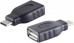 USB-C Adapter, USB-A Buchse, 2.0, PVC - USB-C Stecker auf USB-A Buchse, 2.0, 480 Mbit/s - USB-C�