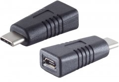 USB-C Adapter, Micro-B Buchse, 2.0, PVC - USB-C Stecker auf Micro-B Buchse, 2.0, 480 Mbit/s