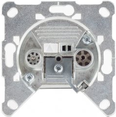 Antennensteckdose Klemmtechnik TV/Radio Einzeldose \(Stichdose\) Unterputz 1dB Zinkdruckguss Grau