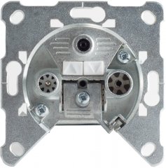 Antennensteckdose Klemmtechnik TV/Radio/SAT Durchgangsdose UP 10dB Zinkdruckguss - Unterputzdose