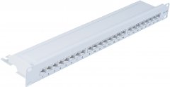 Patchpanel Cat.6A, 24-Port, lichtgrau, RJ-45, Netzwerkschrank - Patchpanel Cat.6A, 24-Port, 19
