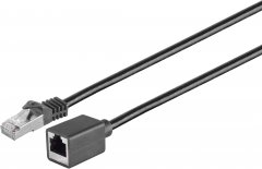 RJ45 Verl�ngerung, Cat. 7, LSZH, schwarz, 0,5m - LSZH (Halogenfrei), RJ-45 Stecker auf RJ-45 Buchse