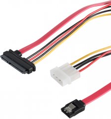 SATA-Kombikabel Daten- und Stromversorgung 0,5m - SATA-Kombikabel, Daten und Strom, 0,5m