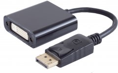 DisplayPort 1.1 Adapter DVI-I Buchse 1920x1200 60Hz ABS Arretierung schwarz 0,15m - Adapter 8-Pin